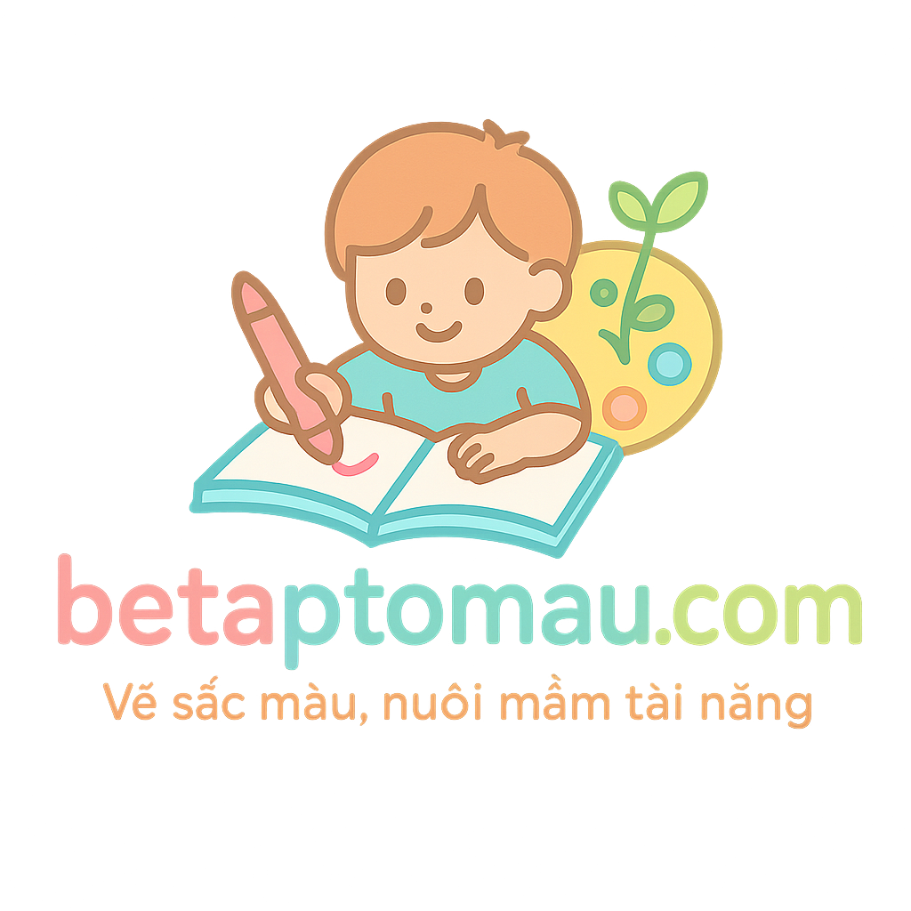 Bé tập tô màu